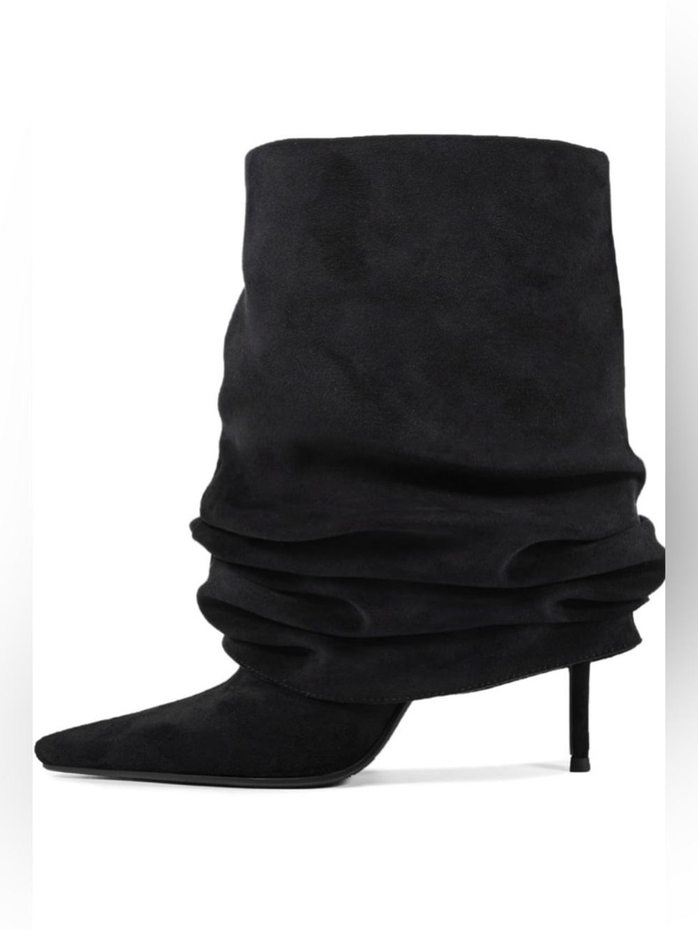 Women's slouchy ankle boots with a pointed toe